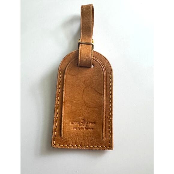 Authentic Vintage‎ Louis Vuitton Vachetta Leather Luggage Tag SN604 - Picture 1 of 4